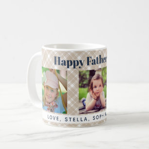 3 Fotos Karo Glücklicher Vatertag Kaffeetasse