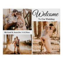 3 Fotos sammeln Hochzeit minimalistisches Begrüßun
