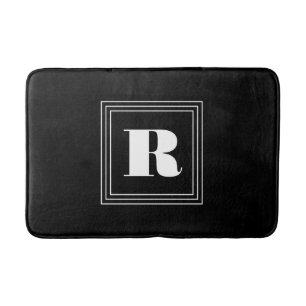3 Frame Monogramm Schwarz/Weiß Badematte