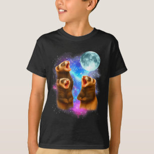 3 Frettchen Mond Heulende Frettchen Lustig Für Män T-Shirt