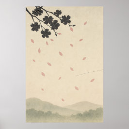 3. Frühjahr, Blütenblätter, saisonale Print Poster