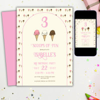 3 Fun 3. Geburtstag Eiscreme Party