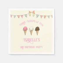 3 Fun 3. Geburtstag Eiscreme Party