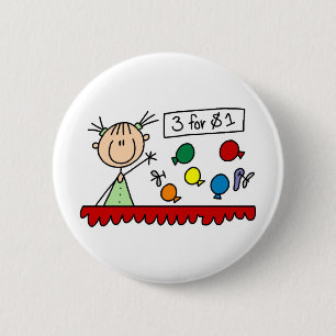 3 Für $1 Faire Stickfigur-Taste Button