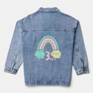 3. Geburtstag 3 Jahre alt Geburtstag Kinder aufpas Jeansjacke