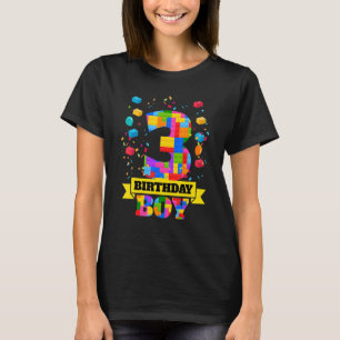 3. Geburtstag 3 Jahre altes Gebäude Jungs Kinder T-Shirt