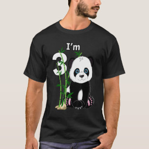 3. Geburtstag 3 Jahre altes Party Tier Panda 1 T-Shirt
