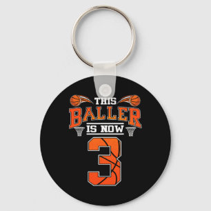 3. Geburtstag Basketball Dieser Baller ist jetzt 3 Schlüsselanhänger