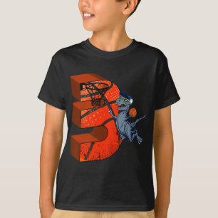 3. Geburtstag Basketball Dinosaur Boy Gifts Slam D T-Shirt
