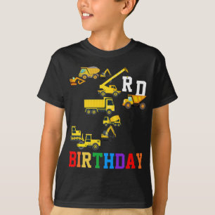 3. Geburtstag Bauwagen 3 Jahre alte Jungs T-Shirt