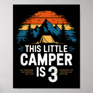 3. Geburtstag Camping Shirt für 3-jährige Kinder C Poster