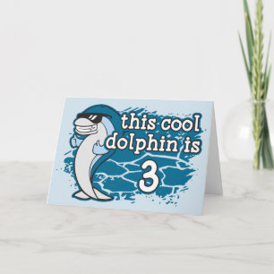 3. Geburtstag des Kindes Diese Coole Dolphin ist d Karte