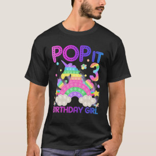 3. Geburtstag Einhorn Fidget Pop Es Geburtstagskar T-Shirt