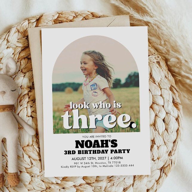 3. Geburtstag Einladung Look, der drei ist (Von Creator hochgeladen)