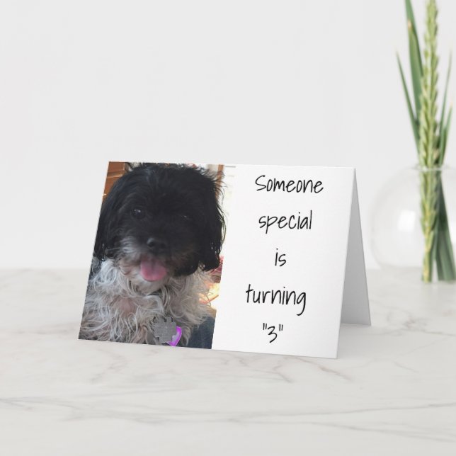 "3." GEBURTSTAG" FÜR EIN "BESONDERES KIND" KARTE (Vorderseite)