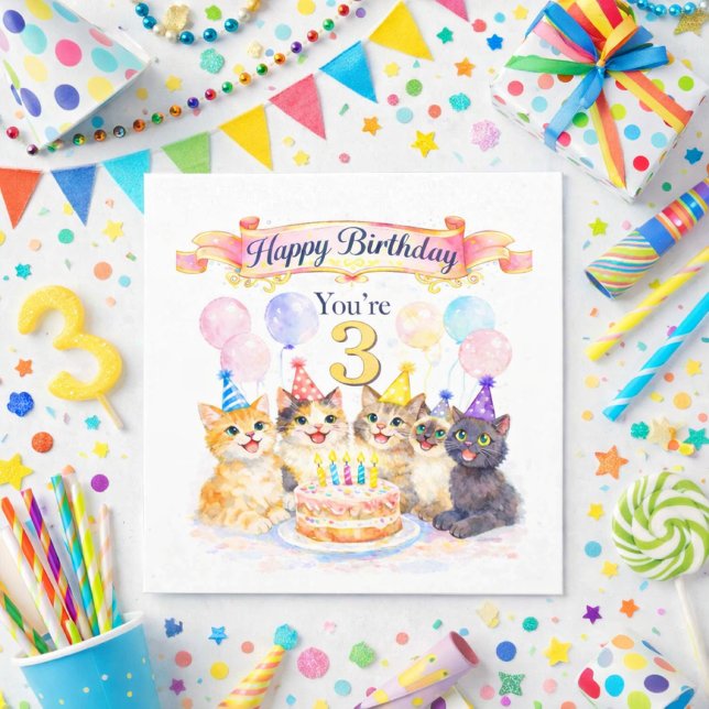 3. Geburtstag für Mädchen - Süße Grußkarte (Von Creator hochgeladen)