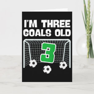 3. Geburtstag Fußballspieler Junge 3 Jahre alt Karte