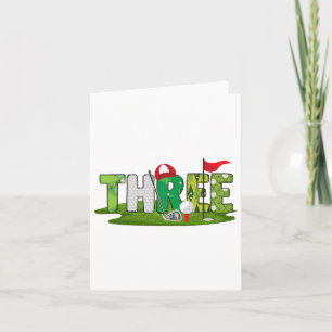 3. Geburtstag Golf Thema 3 Jahre Alte Kinder Sport Karte