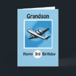 3. Geburtstag, Grandson, Flugzeug auf Blue Karte<br><div class="desc">Flugzeuge sind ein großartiges Thema für Jungen dieses Zeitalters. Dieses Flugzeug fliegt hoch,  wie Sie Ihrem Grandson einen guten 3. Geburtstag wünschen. Der blaue Hintergrund mit weißen Polka-Punkten verleiht ein Gefühl an Feiern und Spaß für einen dritten Geburtstag.</div>