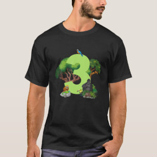 3. Geburtstag Jungle Tiere Safari Regenwald 3 JJ T-Shirt