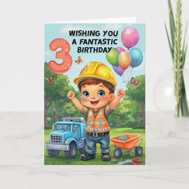 3. Geburtstag Karte (Vorderseite)
