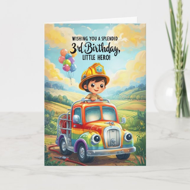 3. Geburtstag Karte (Vorderseite)