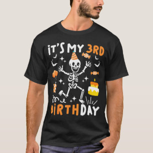 3. Geburtstag Kinder lustiges Skelett 3. Boo-Tag T-Shirt