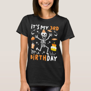3. Geburtstag Kinder lustiges Skelett 3. Boo-Tag T-Shirt