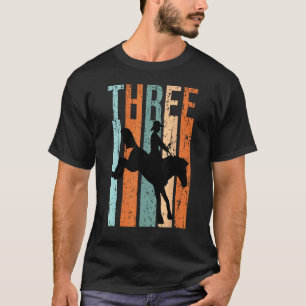 3. Geburtstag Kinder Retro-Rodeo Pferdeliebhaber C T-Shirt
