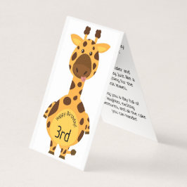 3. Geburtstag - Kinderkarte