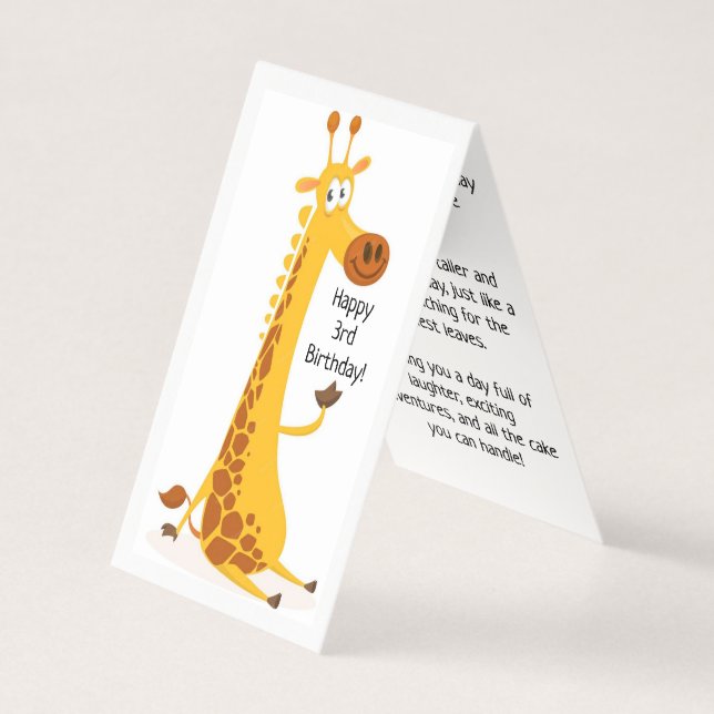 3. Geburtstag - Kinderkarte (Vorderseite)