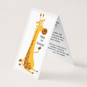 3. Geburtstag - Kinderkarte