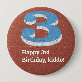 3. Geburtstag Laufspur Button