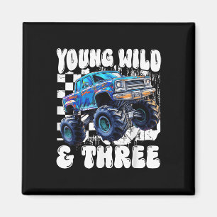 3. Geburtstag Monstertruck Jung Wild Und Drei 3 Magnet