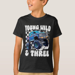 3. Geburtstag Monstertruck Jung Wild Und Drei 3 T-Shirt