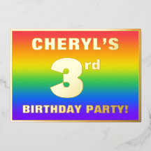 3. Geburtstag Party: Spaß, farbenfrohes Regenbogen