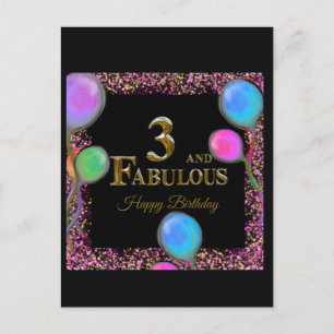 3. Geburtstag  Postkarte