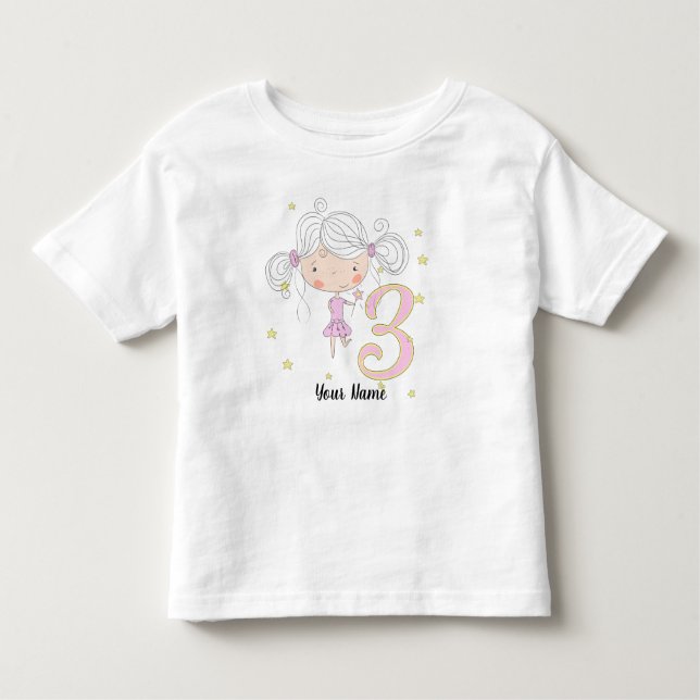 3. Geburtstag Rosa Prinzessin Kleinkind T-shirt (Vorderseite)