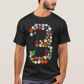 3. Geburtstag Sport Große Zahl Drei 3-jähriger Jun T-Shirt