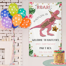 3. Geburtstag von Dinosaurier Banner