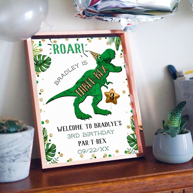3. Geburtstag von Dinosaurier Poster (Von Creator hochgeladen)