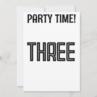 3. GEBURTSTAG ZURÜCK ALTER DREI EINladungen