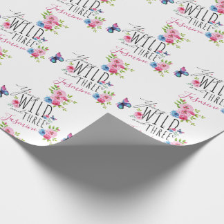 3. Geburtstags-Blume des Mädchens Name Hübsch Butt Geschenkpapier