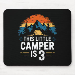 3. Geburtstags-Camping-Shirt für 3-jährige Kinder  Mousepad