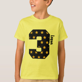 3. Geburtstags-Jungen-dreijähriger individueller T-Shirt