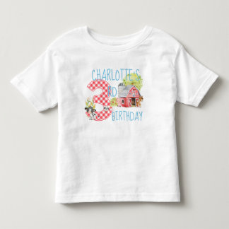 3. Geburtstagsfarm Barnyard Tier Geburtstag Kleinkind T-shirt