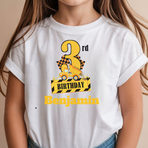 3. Geburtstagsfeier Baustellen Thema Party T-Shirt