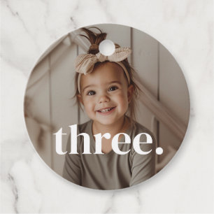 3. Geburtstagsfoto - drei Geschenkanhänger