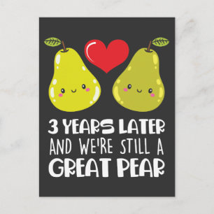 3. Geburtstagsgeschenk für Verheiratete Paare Postkarte