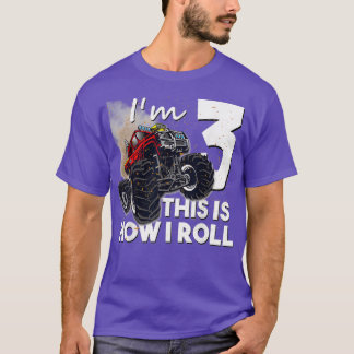 3. Geburtstagsjunge Monster Truck 3 Jahre altes Ge T-Shirt